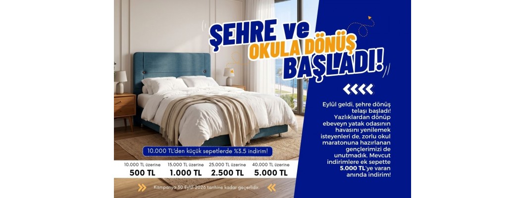 Sepette Şehre ve Okula Dönüş İndirimi: 5.000 TL Fırsatı