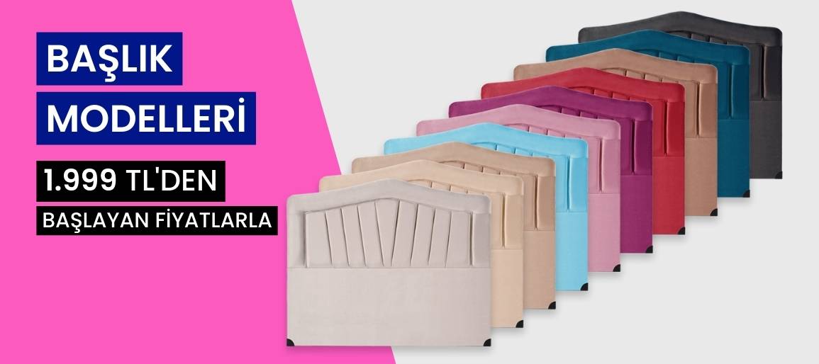 İzmir Yatak'ta birbirinden renkli yatak başlığı modeleri 1999 TL'den başlayan fiyatlarla.. Yatak odana tarz katmak için hemen sipariş ver!