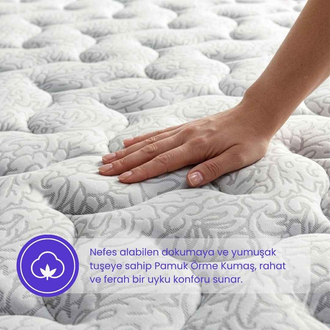 Natural Cotton Comfort Balance Yatak Tek Kişilik - Tam Ortopedik Pamuk Doku (28 cm)