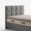 Nova Keten Başlık Tek Kişilik - Minimalist Kare Desen (Modern Serisi)