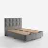 Nova Keten Başlık Çift Kişilik - Minimalist Kare Desen (Modern Serisi)
