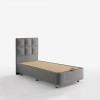 Nova Keten Başlık Tek Kişilik - Minimalist Kare Desen (Modern Serisi)