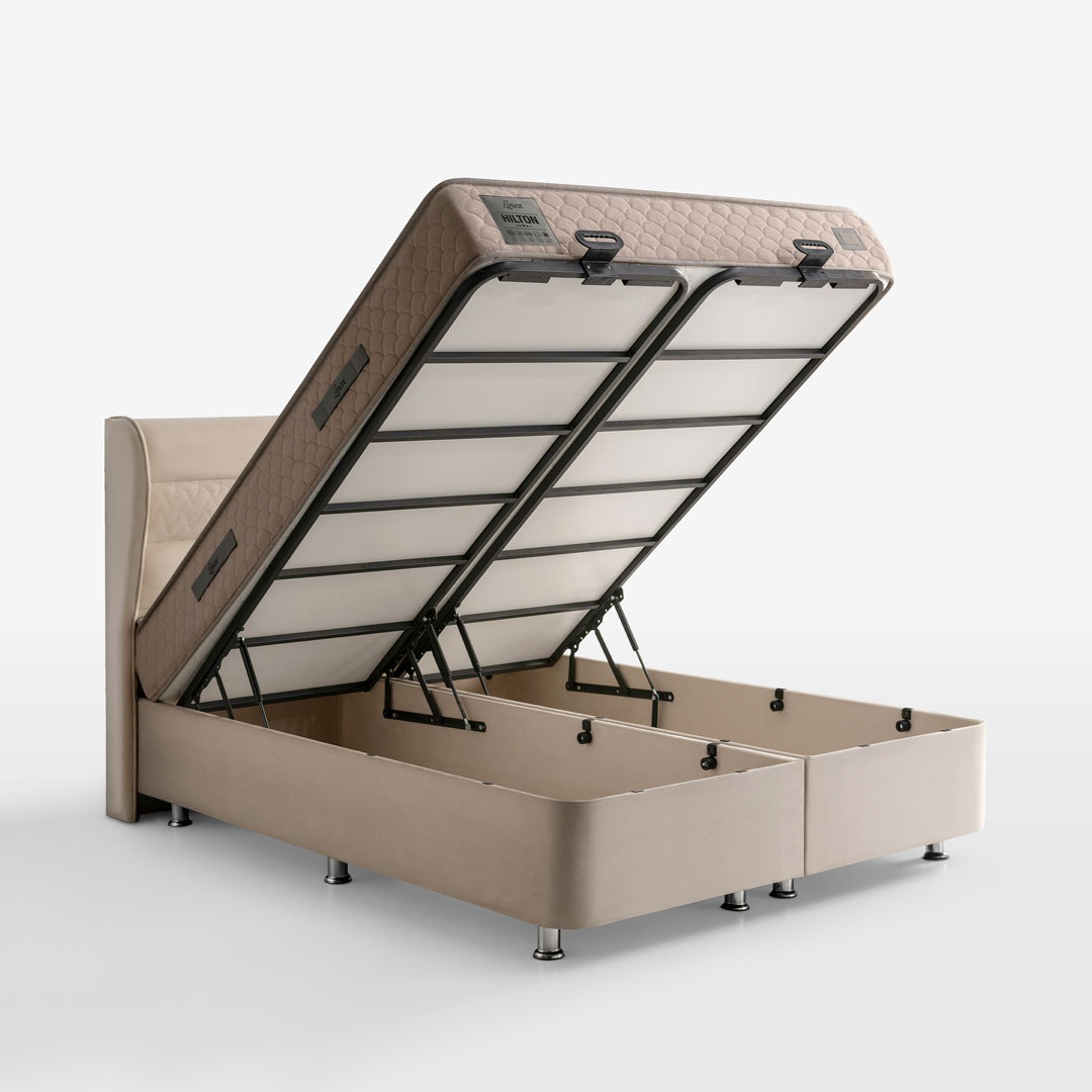 Parma Yatak Baza Başlık Seti Çift Kişilik (Babyface Kumaş & Hilton Yatak)